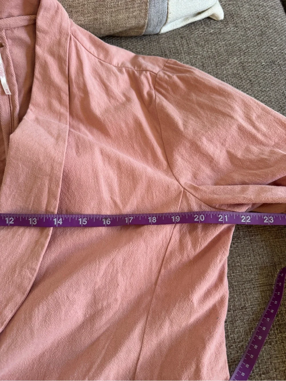 Free People Dusty Pink Linen Blazer